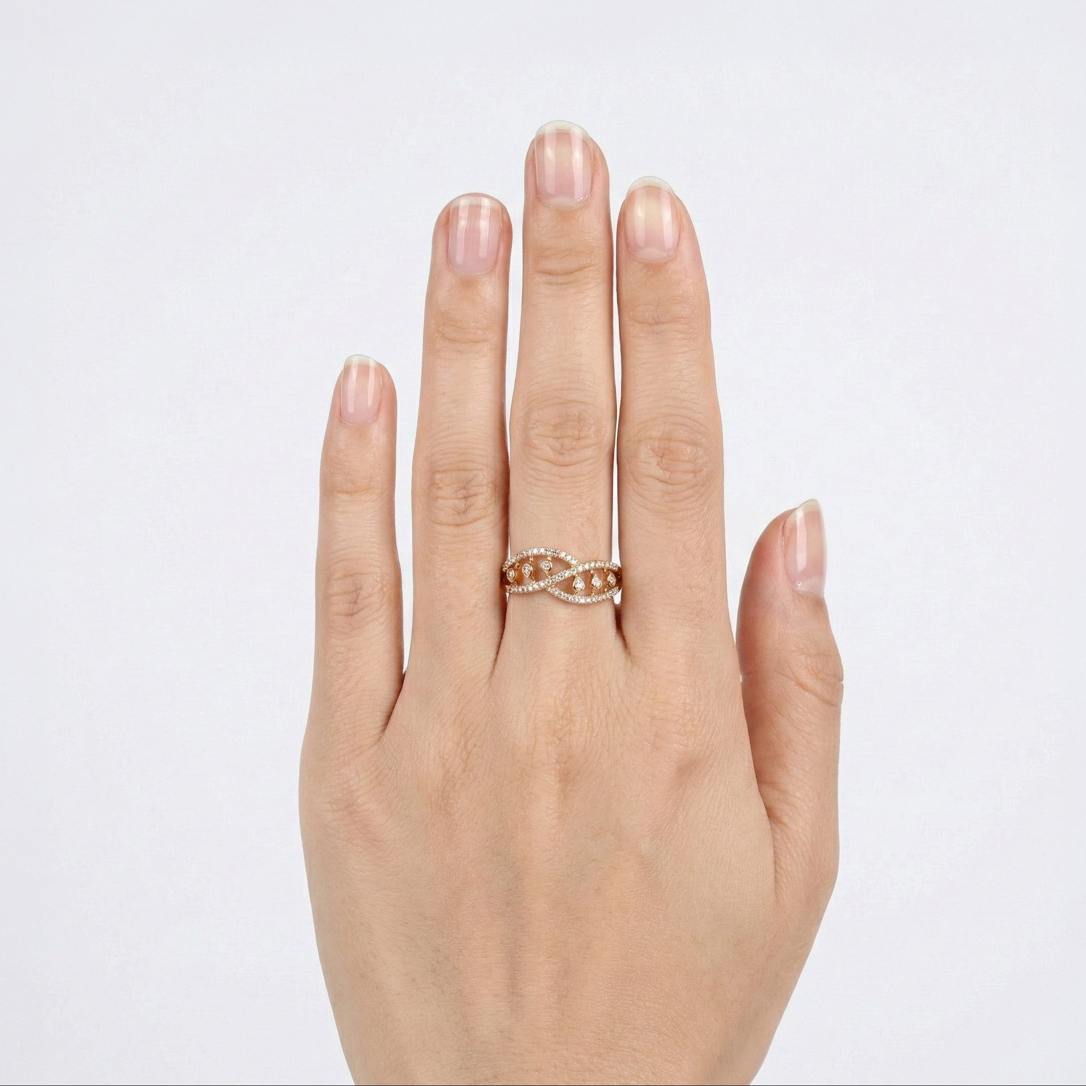Teardrop Harmony Diamond Ring