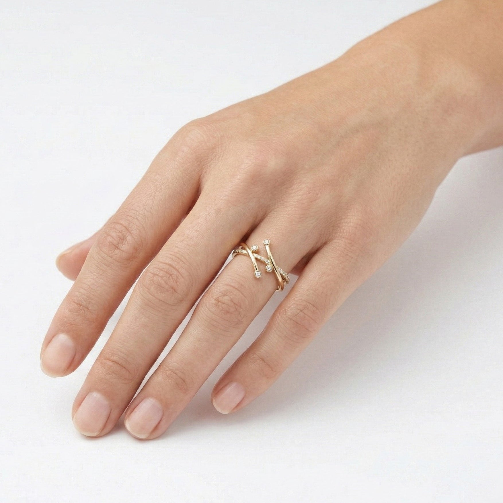 Luna Curve Diamond Ring