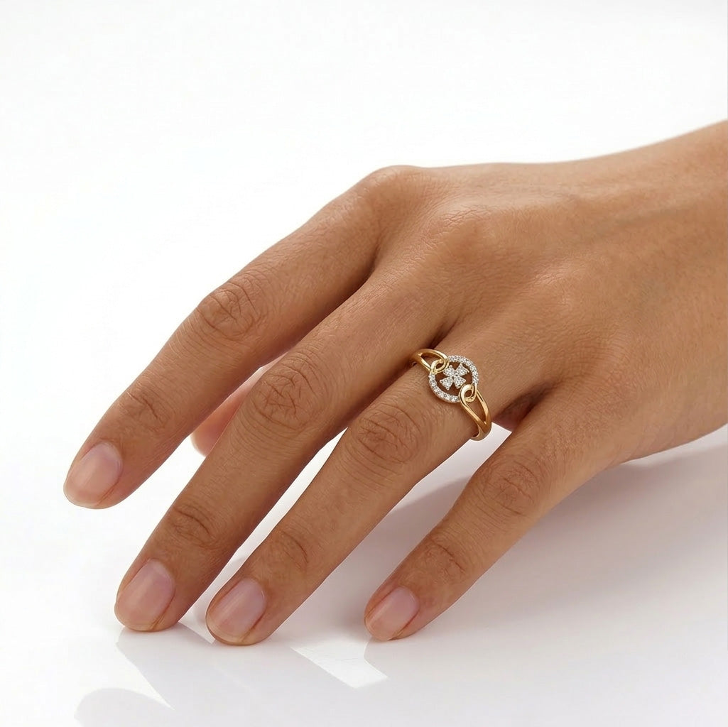 The Fleur Halo Ring