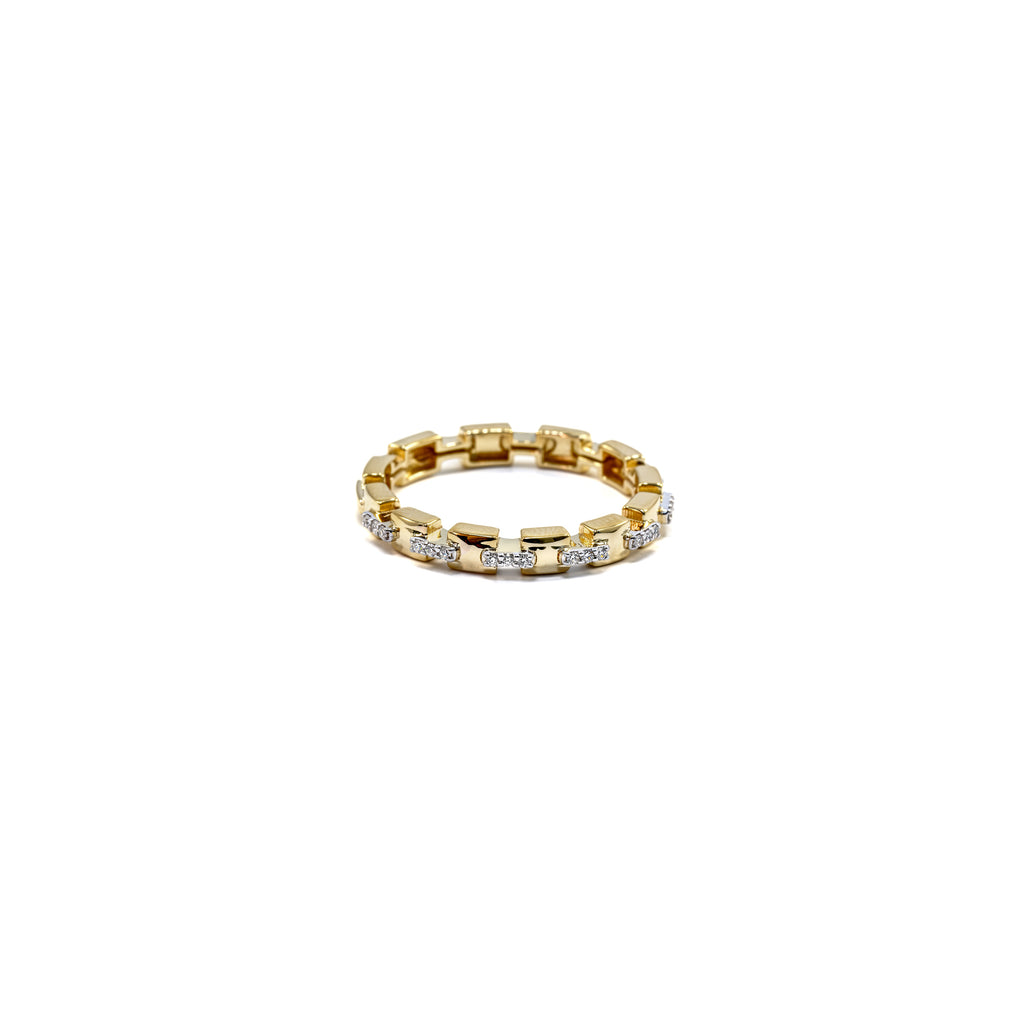 Golden Link Diamond Band