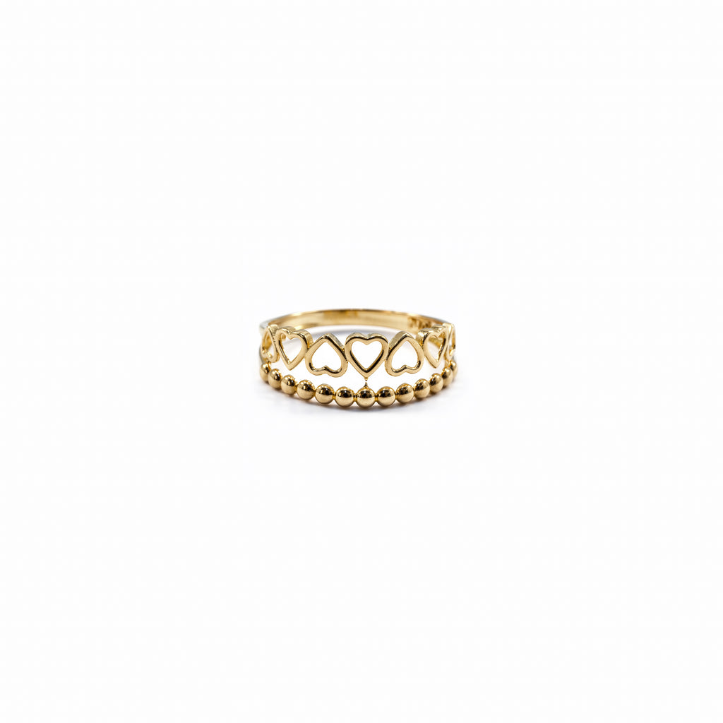 Golden Heart Harmony Ring