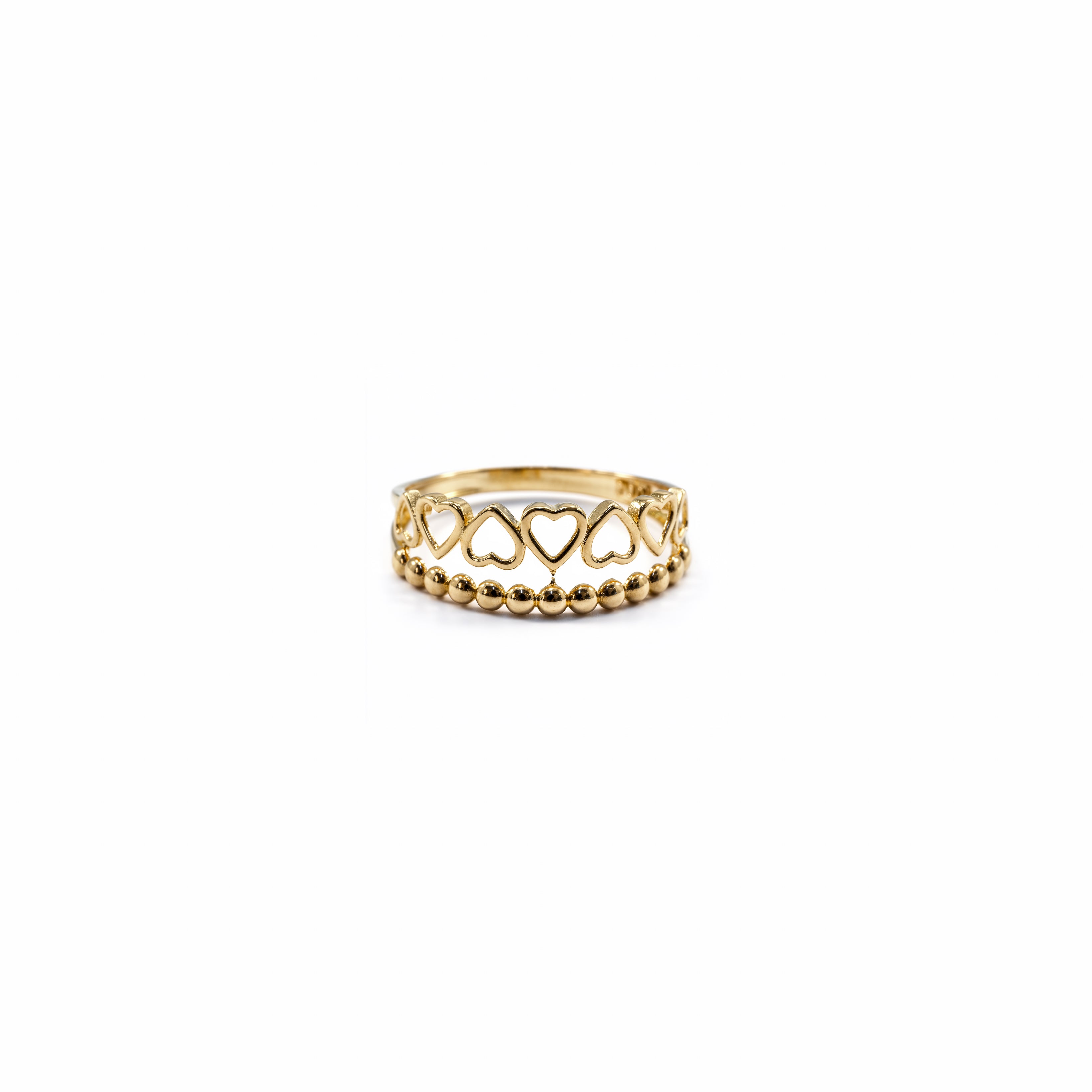 Golden Heart Harmony Ring