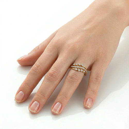 Diamond Laurel Leaf Vine Ring