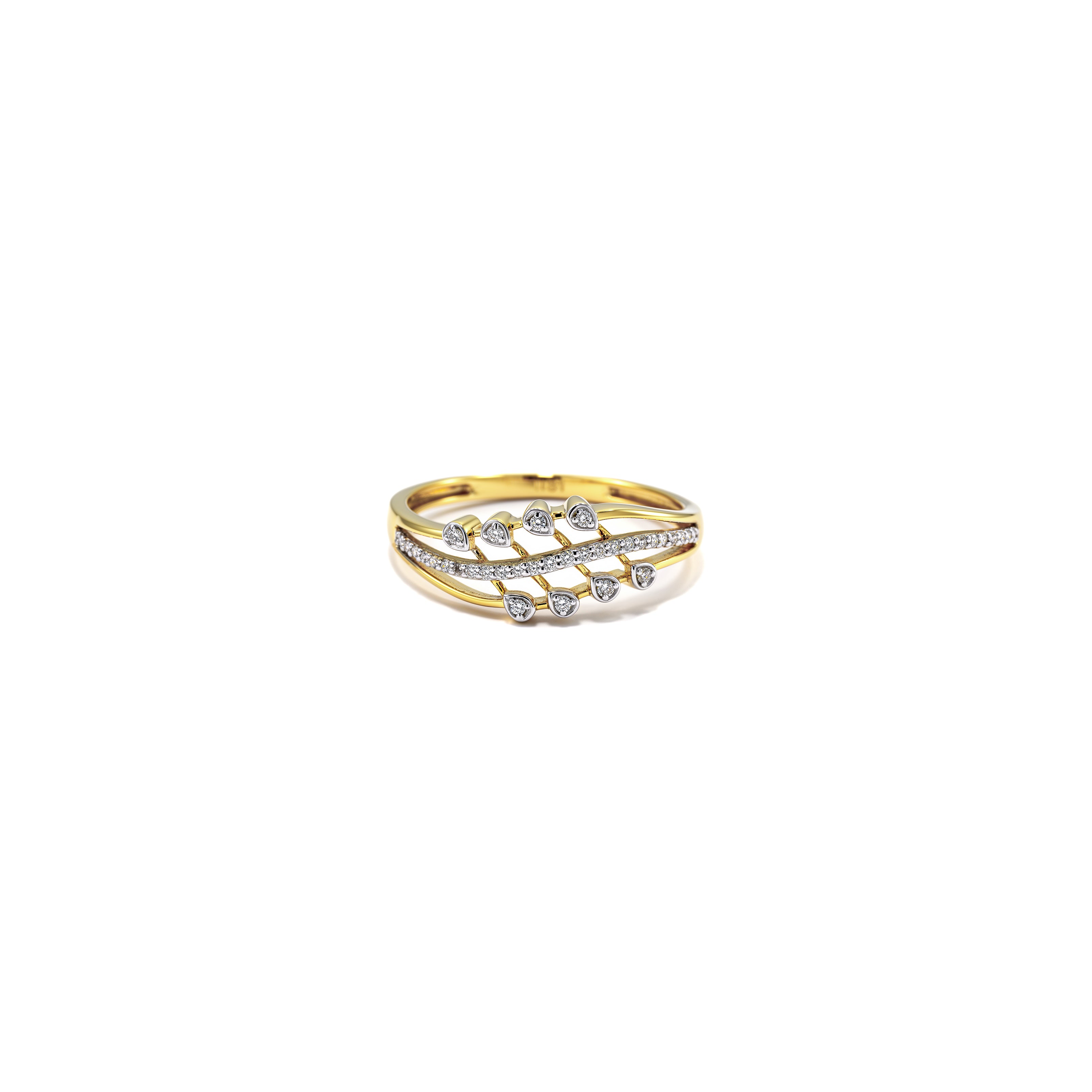 Diamond Laurel Leaf Vine Ring