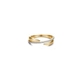 Diamond Bypass Petal Ring