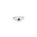 Sapphire Princess Chevron Ring