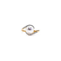 Pearl & Diamond Bypass Swirl Ring