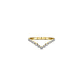 Diamond Chevron Wishbone Ring