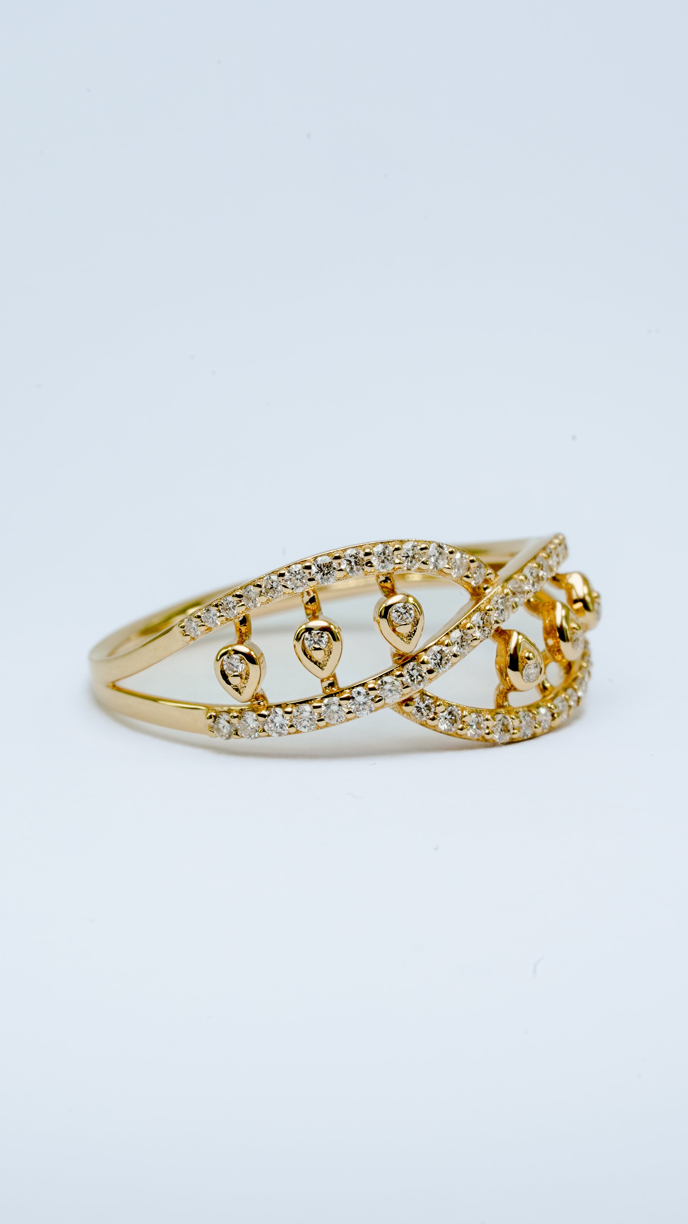 Teardrop Harmony Diamond Ring